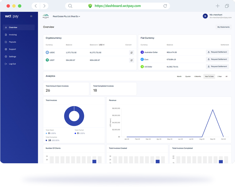 WCT Pay Full-Service Web-Based Platform